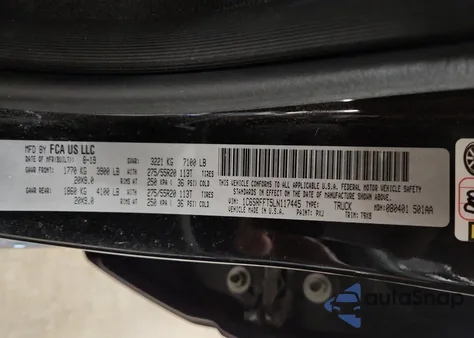 2020 Ram 1500 Big Horn/Lone Star z USA, uszkodzony, nr VIN 1C6SRFFT5LN117445